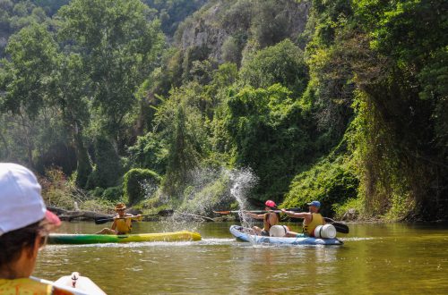 People kayaking in Nestos River